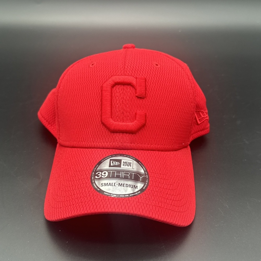 NWT New Era 39THIRTY Cleveland Guardians Indians Hat Cap Red Diamond Era S/M